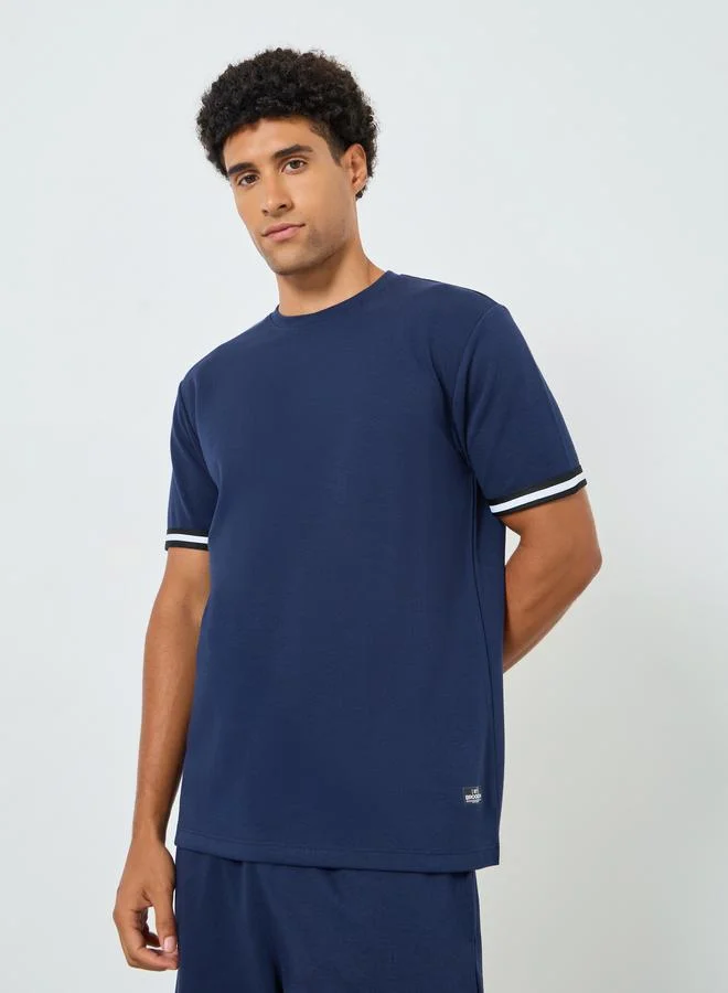 Styli Men Taping Detail Regular Fit T-Shirt and Shorts Co-Ords